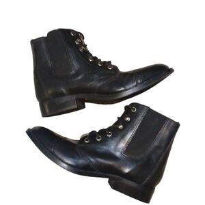 Smokey Mountain Boots Black Leather Lace-Up Ankle Booties Women's size 5
